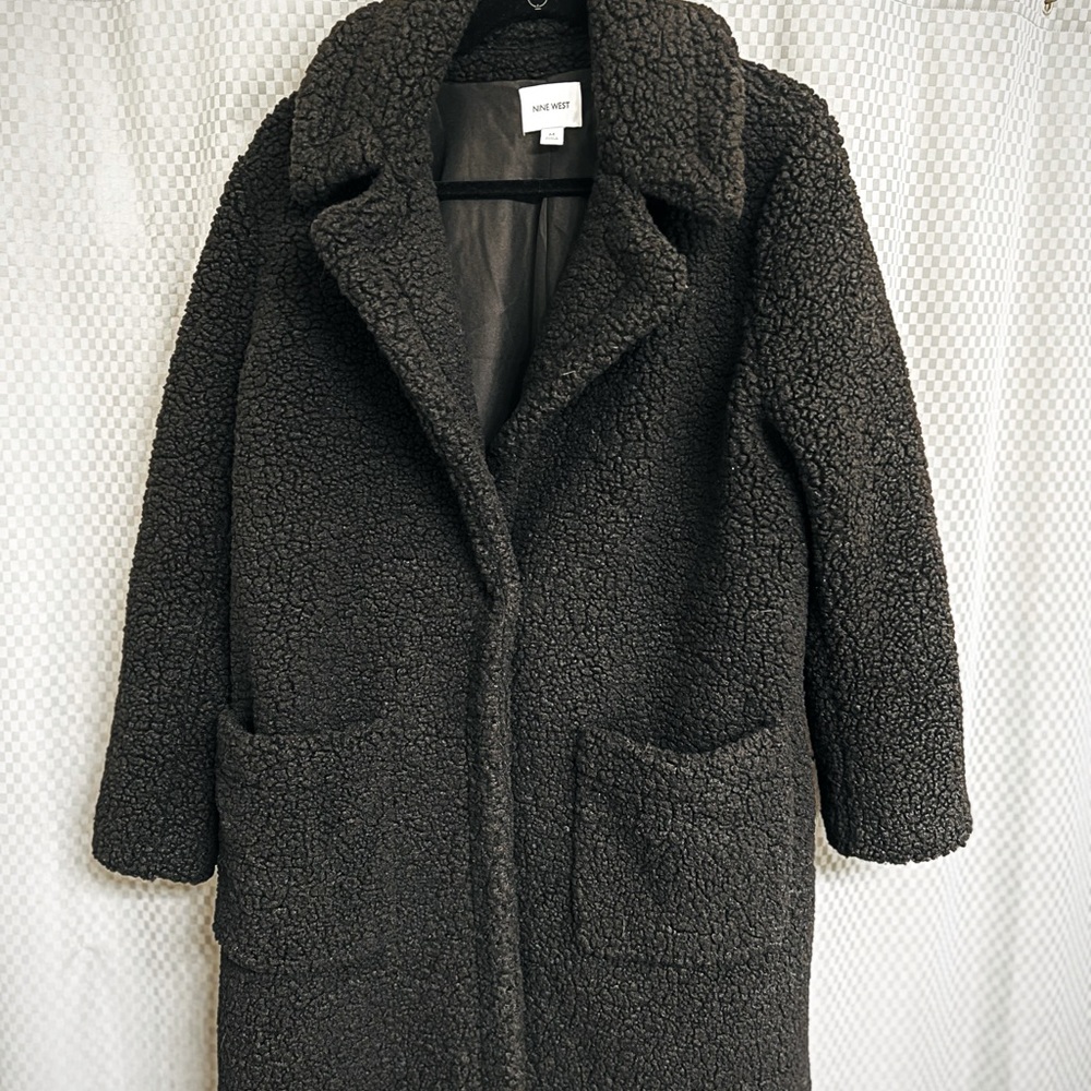 Women's Nine West Midi Teddy Coat